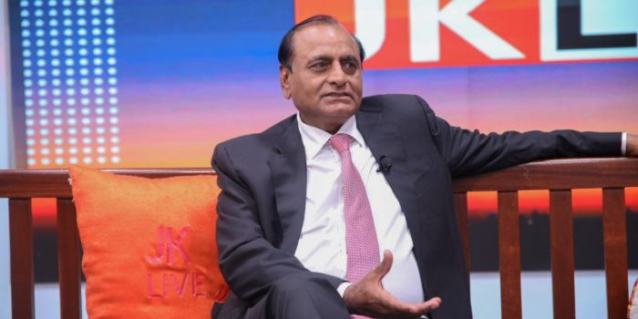 Devki Group executive director Narendra Raval inside the Citizen TV studio during an interview on Wednesday, April 12, 2023.