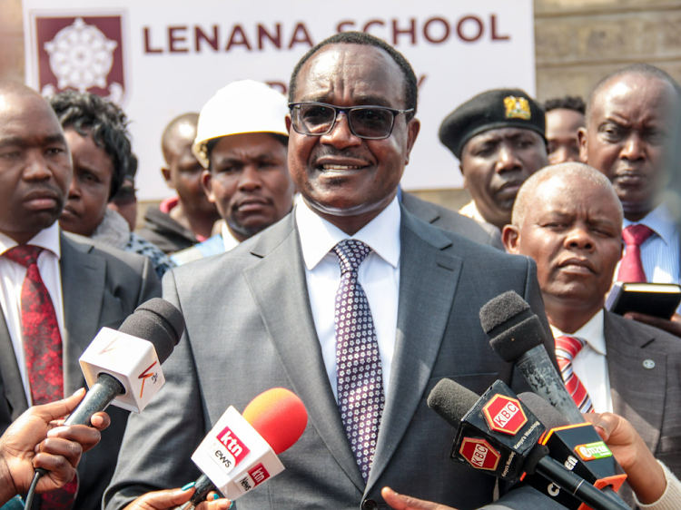 Education CS Julius Ogamba addresses the media and Lenana School Primary on Monday, August 26, 2024.
Image: MIN EDU