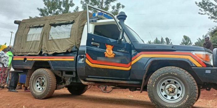 a police car at a crime scene in kenya