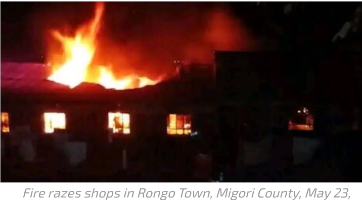 Tragedy in Migori: Night Inferno Destroys Businesses, Millions Lost.