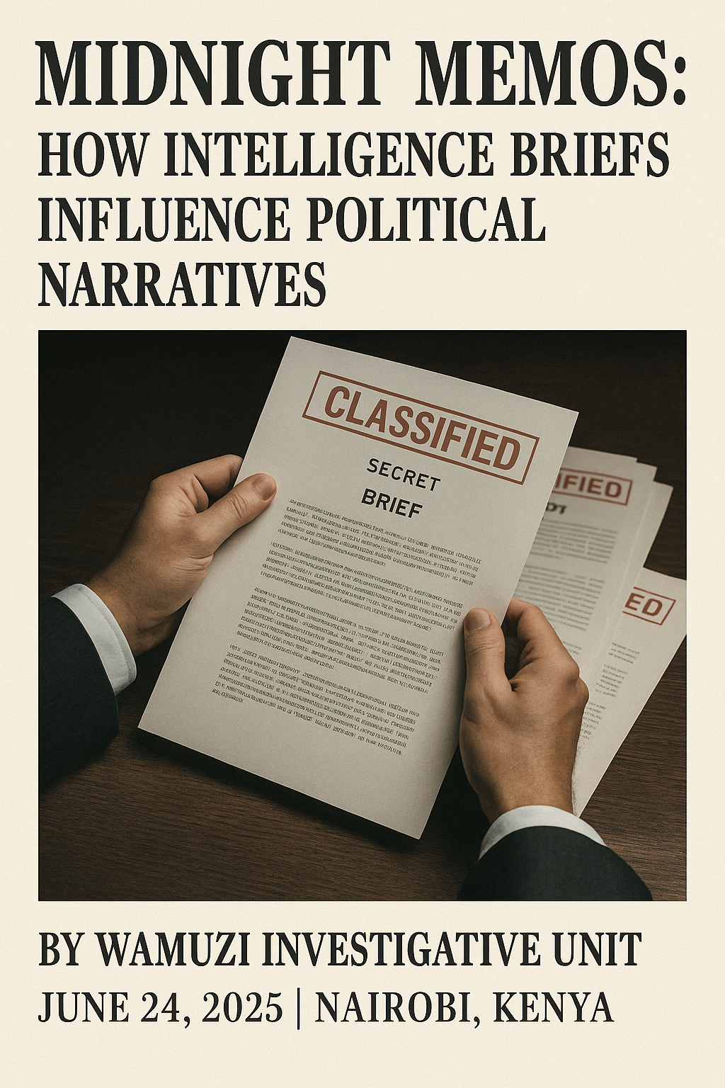 Midnight Memos: How Intelligence Briefs Influence Political Narratives in Kenya.