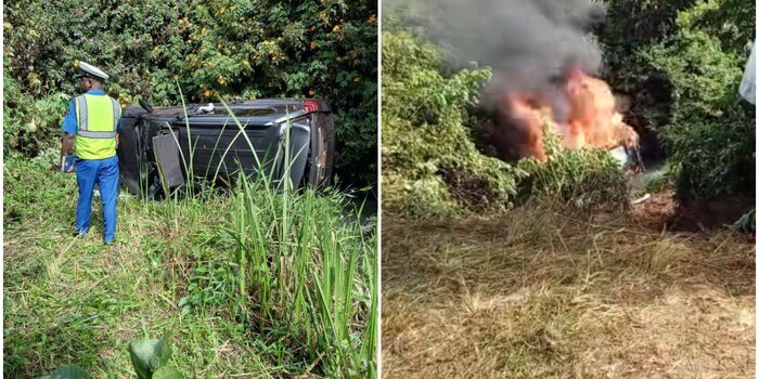 Embu Residents Torch Presidential-Escort Prado After Fatal Boda Crash.