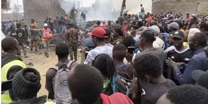 Military Helicopter Crashes in Mwihoko — Grim Scene Unfolds Near Nairobi.